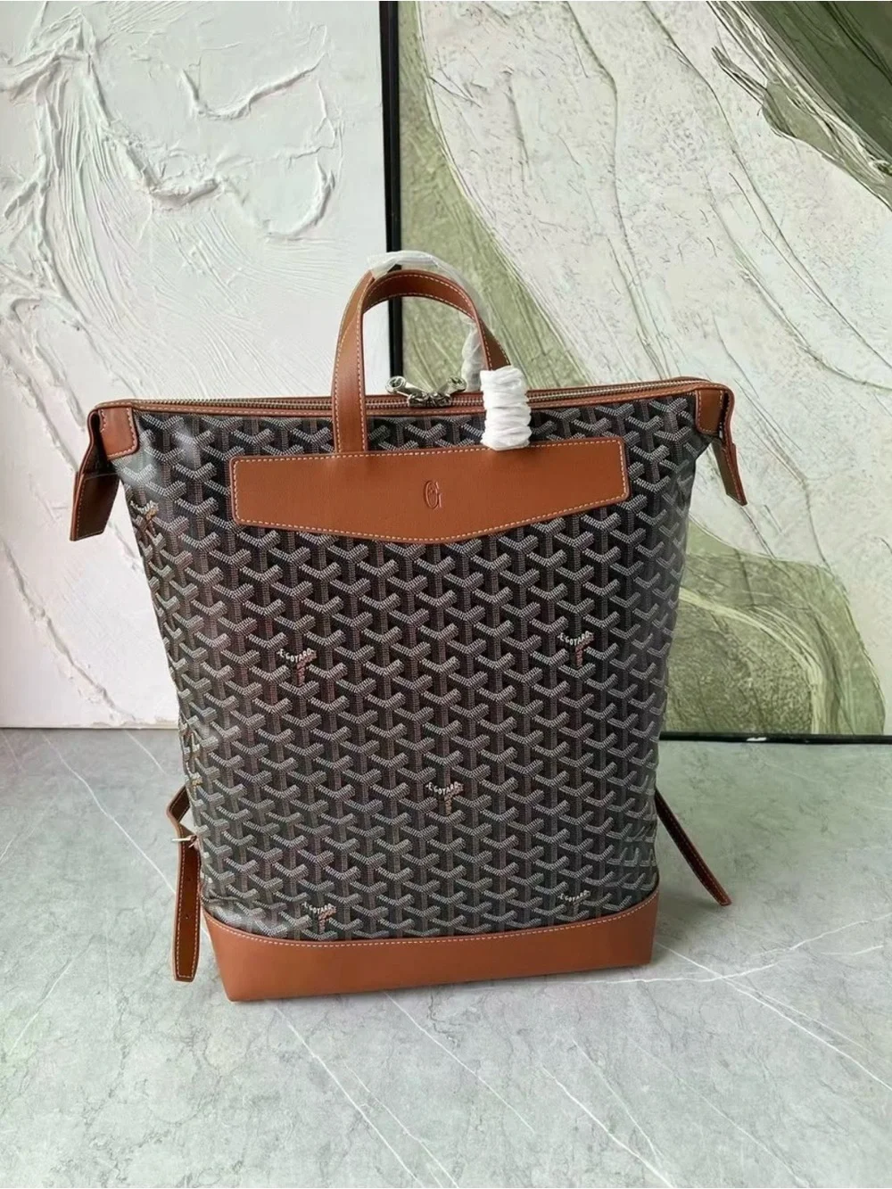 Goyard Brown Printed Canvas & Leather Tote Backpack - Luxury Style